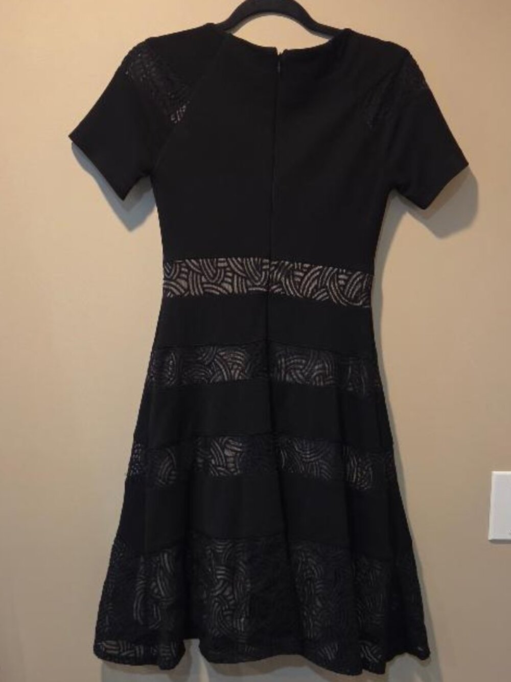 Julie's Quality Couture Upscale Boutique Black Mesh Cocktail Dress - Picture 4 of 6